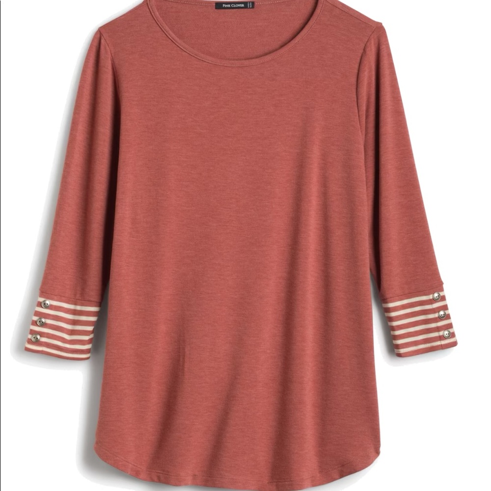 Pink clover knit top